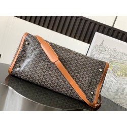 Goyard Croisiere 50 Duffle Bag Black & Tan GOBS3375