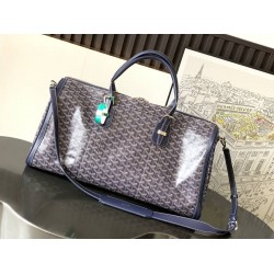 Goyard Croisiere 50 Duffle Bag Navy Blue GOBS3378