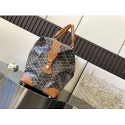 Goyard Duffle Bag 55 Black & Tan GOBS3380