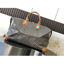 Goyard Duffle Bag 55 Black & Tan GOBS3380