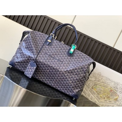 Goyard Duffle Bag 55 Navy Blue GOBS3383