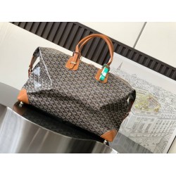 Goyard Duffle Bag Bowling 55 Black & Tan GOBS3385