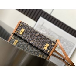 Goyard Grand Hotel Trunk Bag Black & Tan GOBS3430