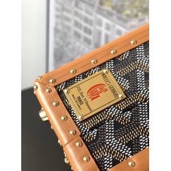 Goyard Grand Hotel Trunk Bag Black & Tan GOBS3430