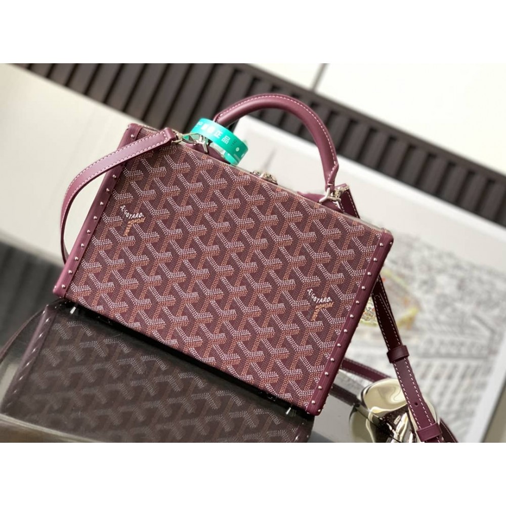 Goyard Grand Hotel Trunk Bag Burgundy GOBS3431