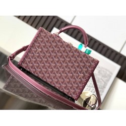 Goyard Grand Hotel Trunk Bag Burgundy GOBS3431