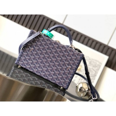 Goyard Grand Hotel Trunk Bag Navy Blue GOBS3433