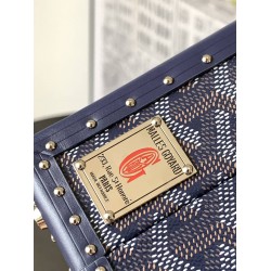 Goyard Grand Hotel Trunk Bag Navy Blue GOBS3433