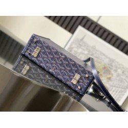 Goyard Grand Hotel Trunk Bag Navy Blue GOBS3433