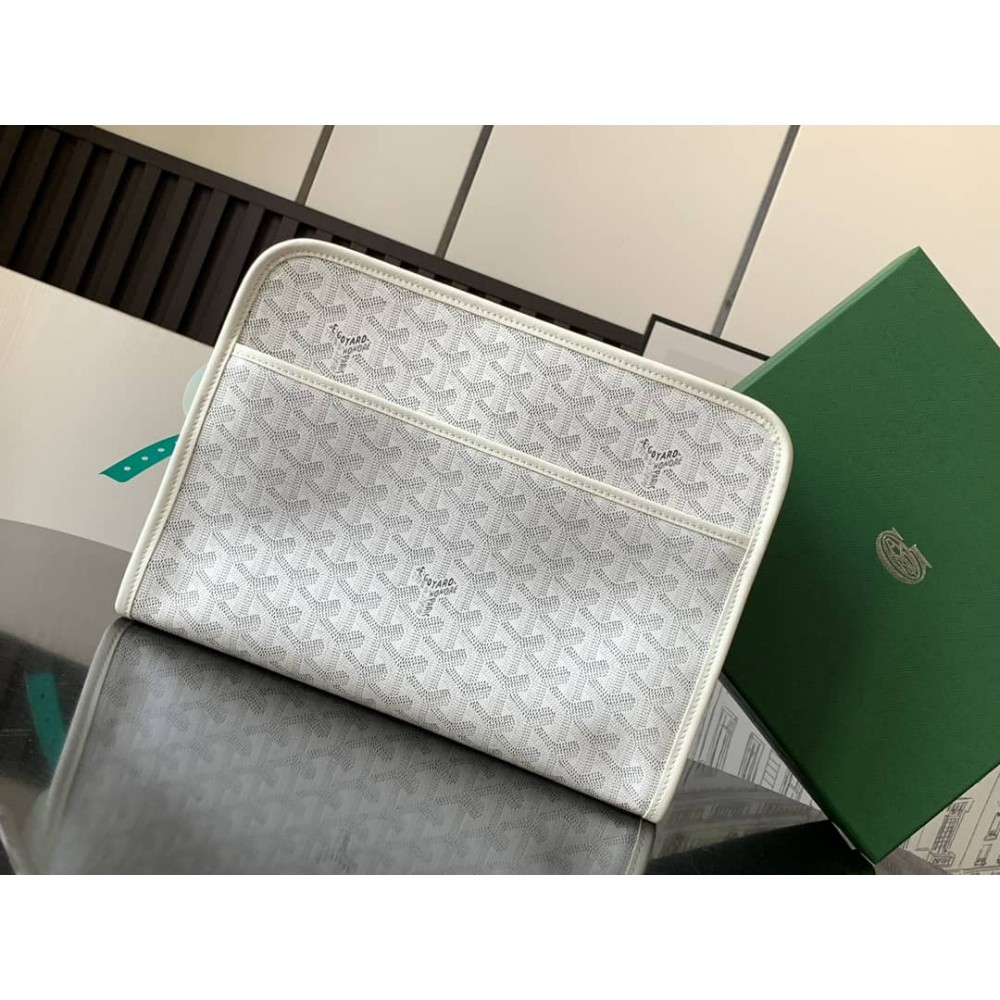 Goyard Jouvence GM Toiletry Bag White GOBS3407