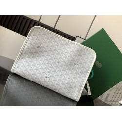 Goyard Jouvence GM Toiletry Bag White GOBS3407