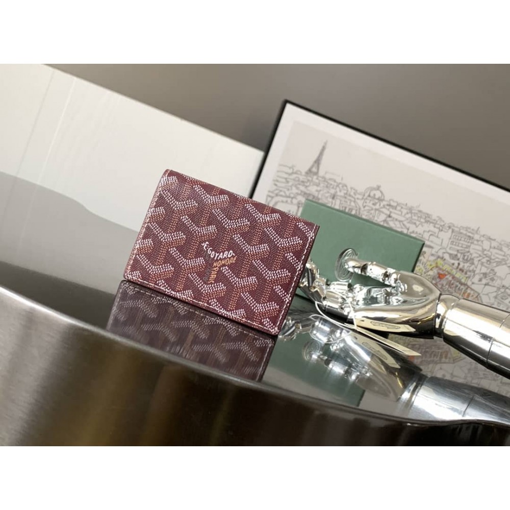 Goyard Malesherbes Card Wallet Burgundy GOBS3040