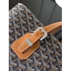 Goyard Marie Galante Bag Black & Tan GOBS3356