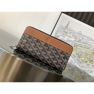 Goyard Matignon GM Wallet Black & Tan GOBS3496