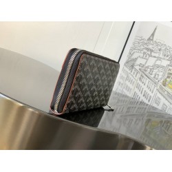 Goyard Matignon GM Wallet Black & Tan GOBS3496