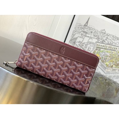 Goyard Matignon GM Wallet Burgundy GOBS3497