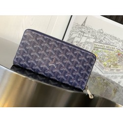 Goyard Matignon GM Wallet Navy Blue GOBS3500