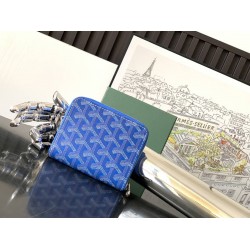 Goyard Matignon Mini Wallet Sky Blue GOBS3199