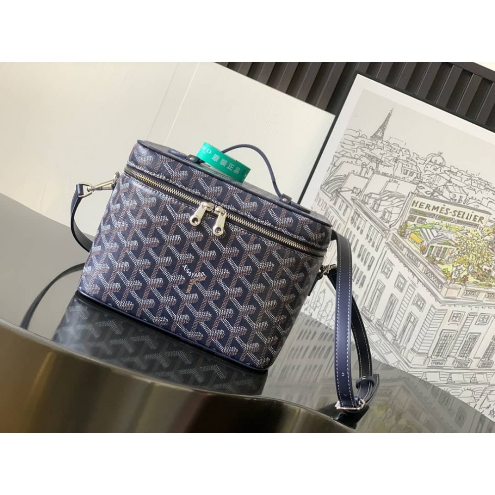 Goyard Muse Vanity Case Navy Blue GOBS3449