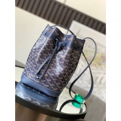 Goyard Petit Flot Bucket Bag Navy Blue GOBS3287