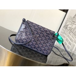 Goyard Plumet Pocket Wallet Navy Blue GOBS3058