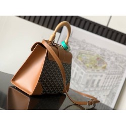 Goyard Saigon PM Bag Black & Tan GOBS3233