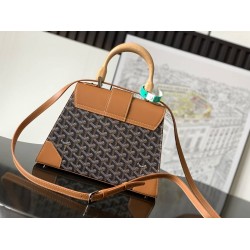 Goyard Saigon PM Bag Black & Tan GOBS3233