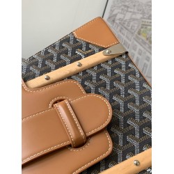 Goyard Saigon PM Bag Black & Tan GOBS3233