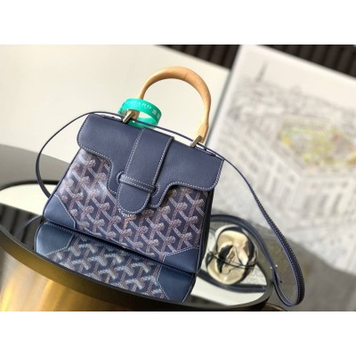 Goyard Saigon Souple Mini Bag Navy Blue GOBS3141