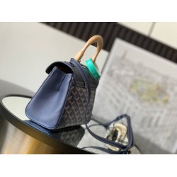 Goyard Saigon Souple Mini Bag Navy Blue GOBS3141