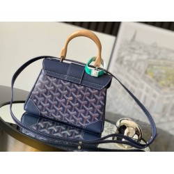 Goyard Saigon Souple Mini Bag Navy Blue GOBS3141