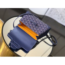 Goyard Saigon Souple Mini Bag Navy Blue GOBS3141