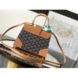 Goyard Saigon Structure Mini Bag Black & Tan GOBS3148