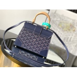 Goyard Saigon Structure Mini Bag Navy Blue GOBS3155