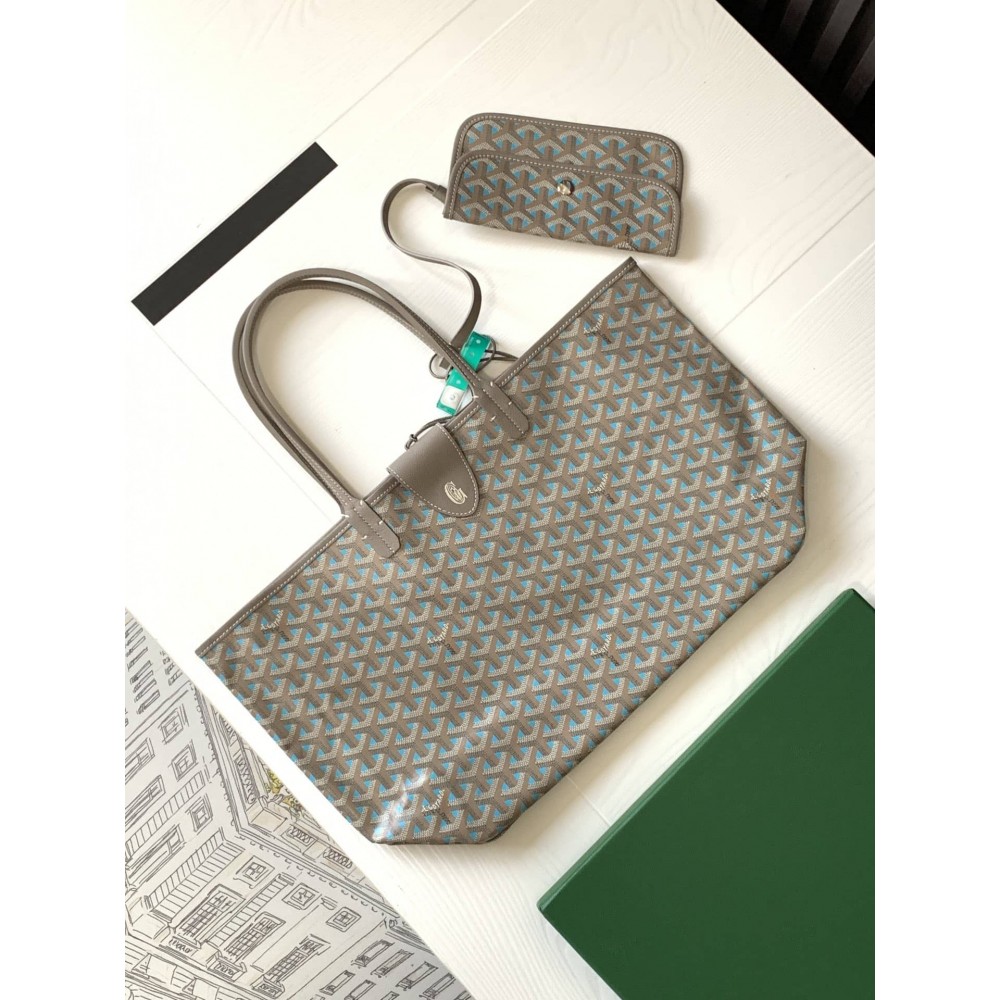 Goyard Saint Louis Goyardine Claire Voie PM Bag Turquoise GOBS3257