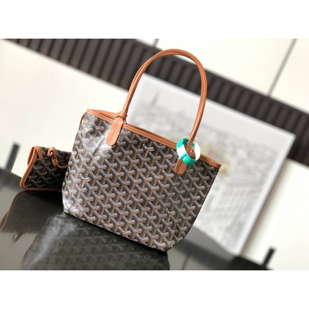 Goyard Saint Louis Mini Bag Black & Tan GOBS3161