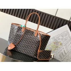 Goyard Saint Louis PM Bag French Bulldog Black & Tan GOBS3262