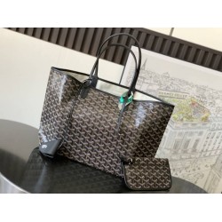 Goyard Saint Louis PM Bag French Bulldog Black GOBS3261