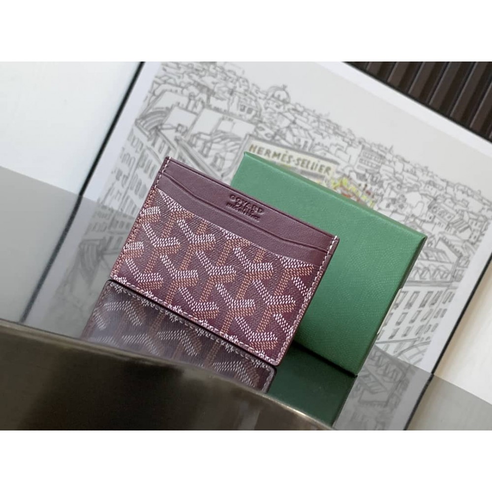 Goyard Saint-Sulpice Card Wallet Burgundy GOBS3519