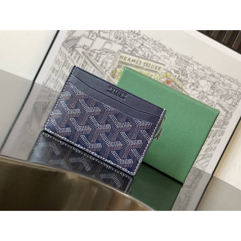 Goyard Saint-Sulpice Card Wallet Nave Blue GOBS3522