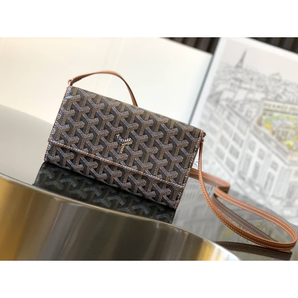 Goyard Varenne Continental Wallet Black & Tan GOBS3529