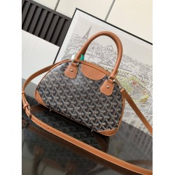 Goyard Vintage Bowling Bag Black & Tan GOBS3465